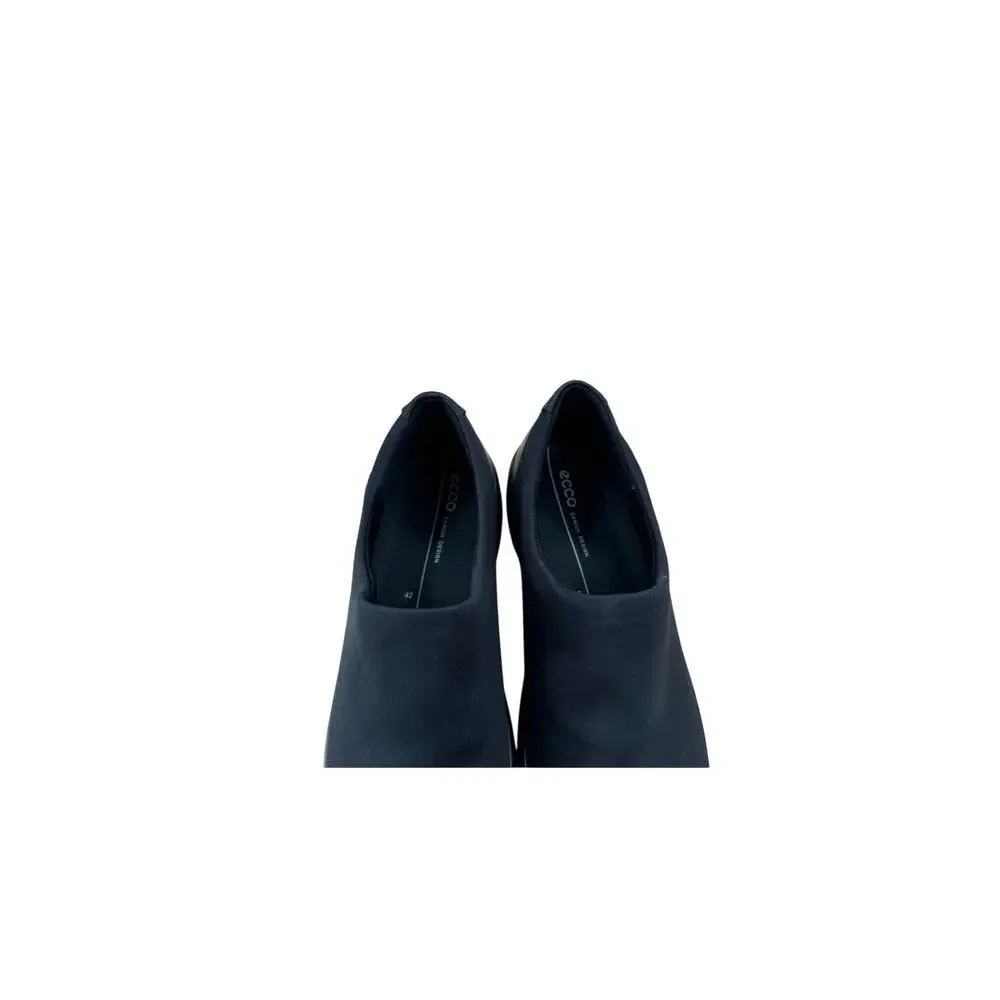 NEW ECCO Gore-Tex- Black-Women Slip on Wedge Shoes-Waterproof leather-Sz 9-9.5